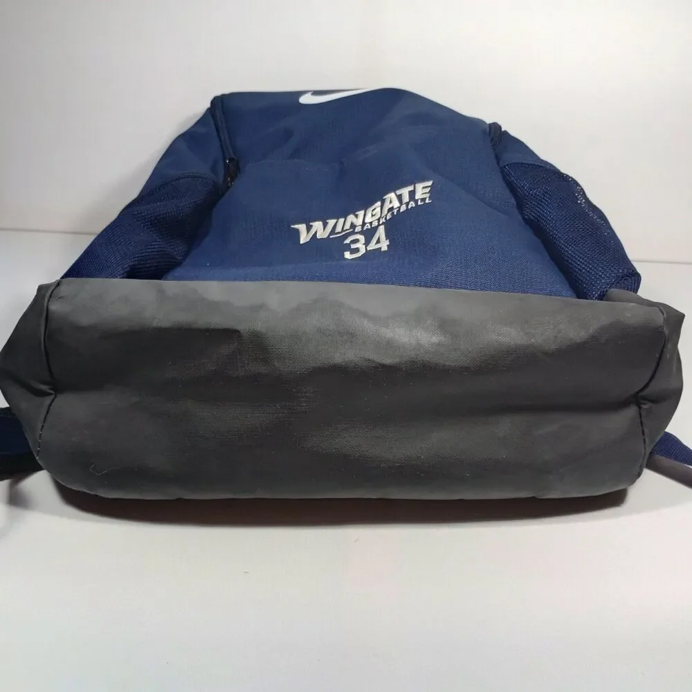 Nike Wingate Basketball #34 Team Backpack Navy Blue Travel School Sports Bag